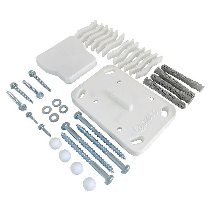 Dioco Smartwall Kit de accesorios (Blanco, Específico para: Valla de aluminio Smartwall Persiana) | BAUHAUS