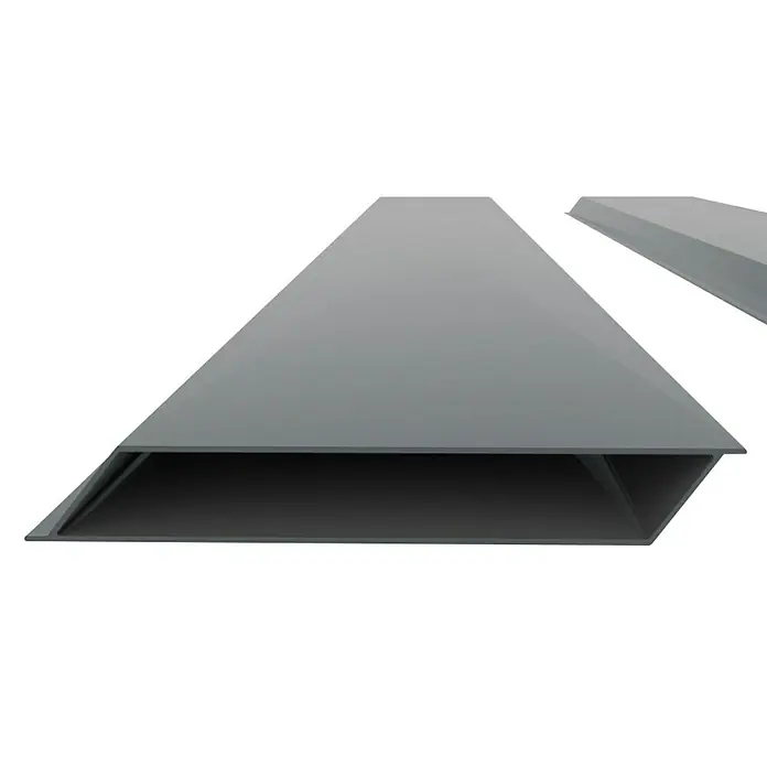 Dioco Smartwall Valla Persiana - L x An: 1.770 x 150 mm, Antracita, 6 ud. - Canal metálico trapezoidal gris.