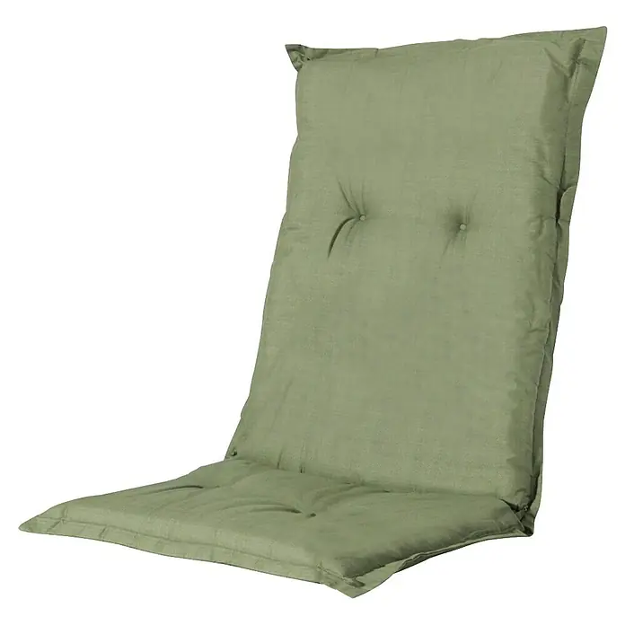 Madison Sitzauflage - Niederlehner, 4 Stk., L x B x H: 105 x 50 x 6 cm, Baumwolle, Polyester, Grün - Zweiteiliges hellgrünes Stuhlkissen mit Knopfheftung für Rücken- und Sitzfläche.