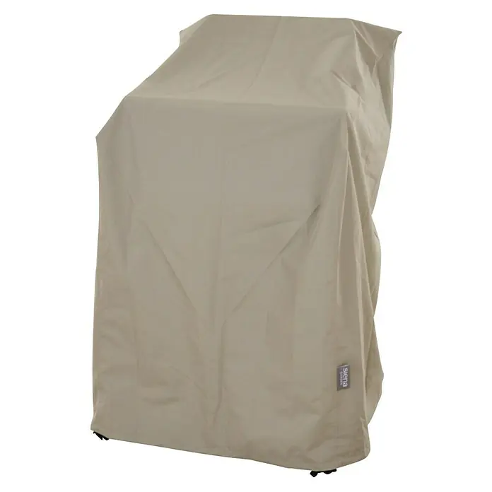 Siena Garden Stapelsessel-Schutzhülle PLUS - L x B x H: 67 x 67 x 110 cm, Polyester, TPU laminiert, Beige - Hellbeige Schutzhülle aus strapazierfähigem Stoff für Outdoor-Geräte, mit „siena garden“-Etikett.
