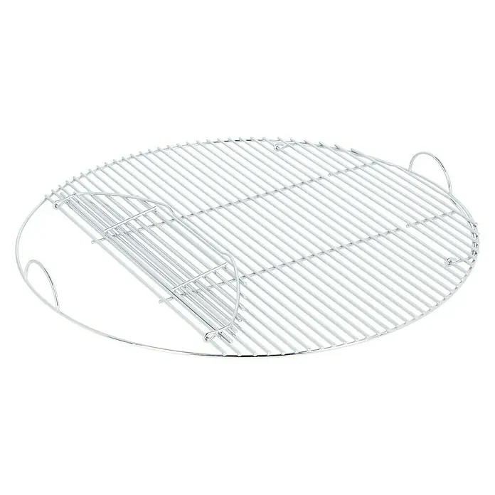 Kingstone Grillrost - Durchmesser: 63,4 cm - Ein runder, weißer Grillrost mit Griff für ein perfektes Grillerlebnis im Freien.