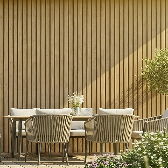 b!design Wandpaneel WPC Outdoor (Eiche, Holz, 300 cm x 17,5 cm x 2,1 mm) | BAUHAUS
