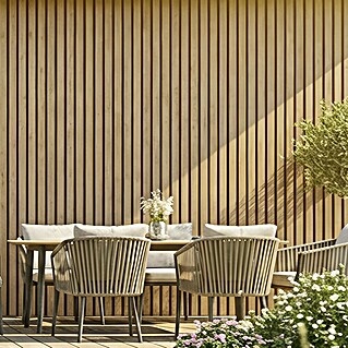 b!design Zidni paneli Outdoor (Hrast, 300 cm x 17,5 cm x 2,1 mm)