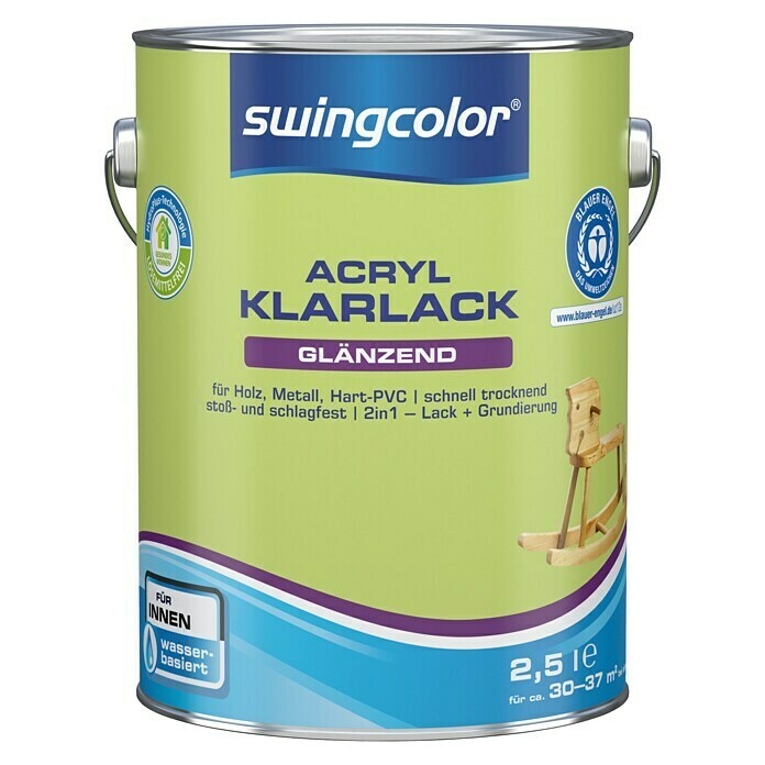 swingcolor Klarlack (Farblos, 2,5 l, Glänzend)