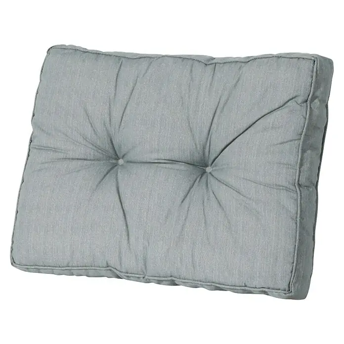 Madison Rückenkissen - Paletten, Polyester, Baumwolle, 60 x 40 cm - Graues, getuftetes Stoffkissen, ideal für Sitzkomfort.