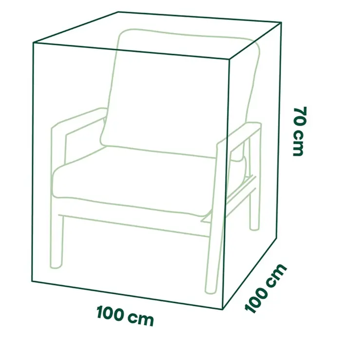 Siena Garden Loungemöbel Schutzhülle PLUS - Passend für: Loungesessel, 100 x 100 x 70 cm, Polyester, TPU laminiert, Beige - Transparente kubische Schutzhülle für einen Sessel mit Maßen: 100 cm breit, 100 cm tief und 70 cm hoch.
