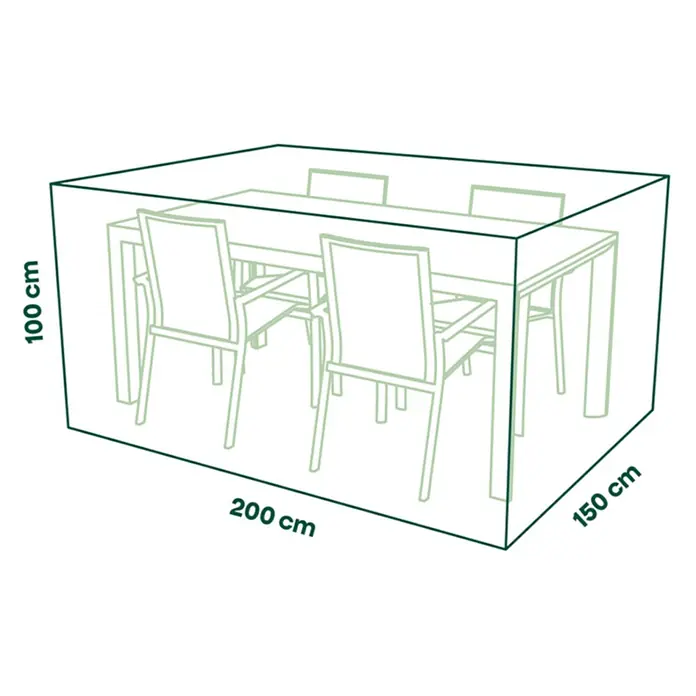 Siena Garden Sitzgruppen-Schutzhülle PLUS - Passend für: Sitzgruppen inkl. 6 Stühlen, 200 x 150 x 100 cm, Polyester, TPU laminiert, Beige - Rechteckige Schutzhülle für Outdoor-Essgruppe, 200x150x100 cm.