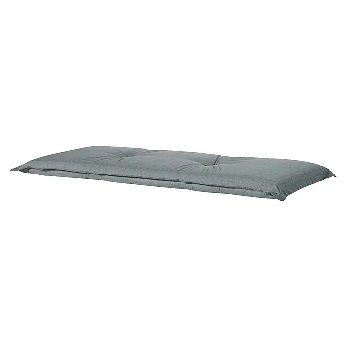 Madison Bankauflage - Grau, L x B: 150 x 48 cm - Graue, getuftete Futonmatratze oder Bodenkissen aus Stoff.
