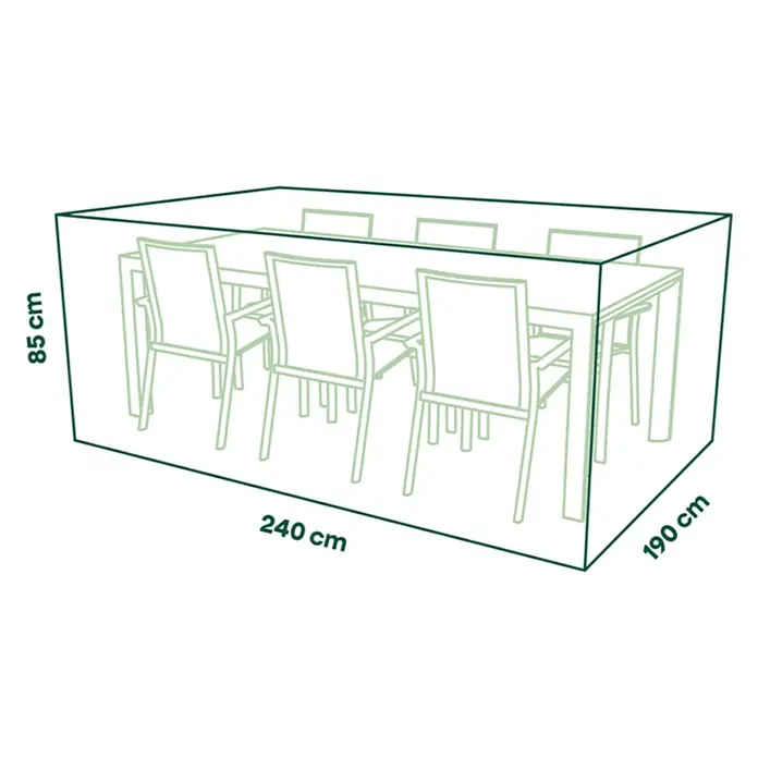 Siena Garden Sitzgruppen-Schutzhülle PLUS - Passend für: Sitzgruppen inkl. 8 Stühlen, 240 x 190 x 85 cm, Polyester, TPU laminiert, Beige - Schutzhülle für eine Outdoor-Esstischgarnitur (Tisch und Stühle) mit den Maßen 240x190x85 cm.