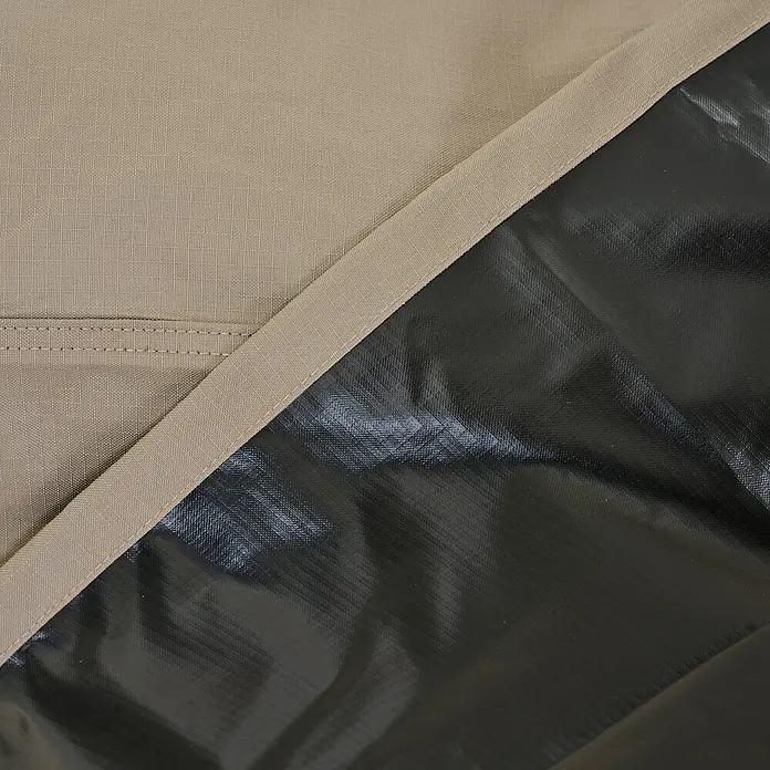 Siena Garden Loungemöbel Schutzhülle PLUS - L x B x H: 270 x 90 x 65 cm, Polyester, TPU laminiert, Beige - Beiger Webstoff und schwarzes, texturiertes, wasserdichtes Material, mit verstärkter Naht verbunden.