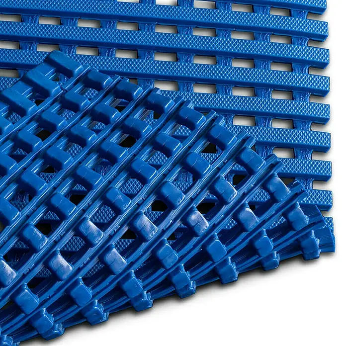 Floordirekt Antirutschmatte Adria - Arbeitsplatzmatte für Nasszonen - Blau - 120 x 300 cm - 300 x 120 cm
