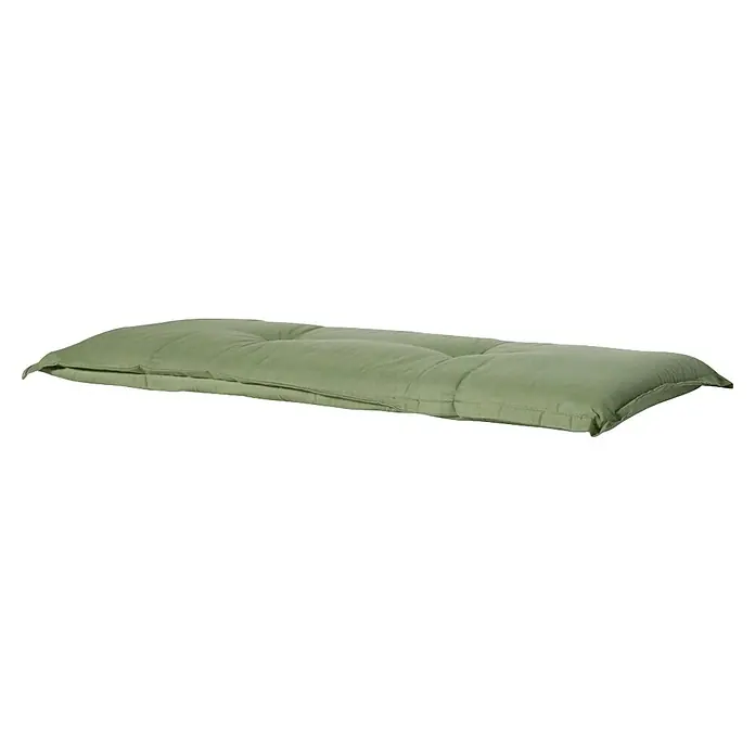 Madison Bankauflage - Grün, L x B: 150 x 48 cm - Langes, hellgrünes, getuftetes Kissen.