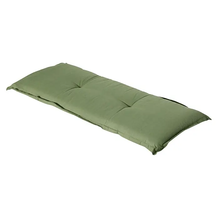 Madison Bankauflage - Grün, L x B: 150 x 48 cm - Langes, gestepptes, grünes Stoffbankkissen.