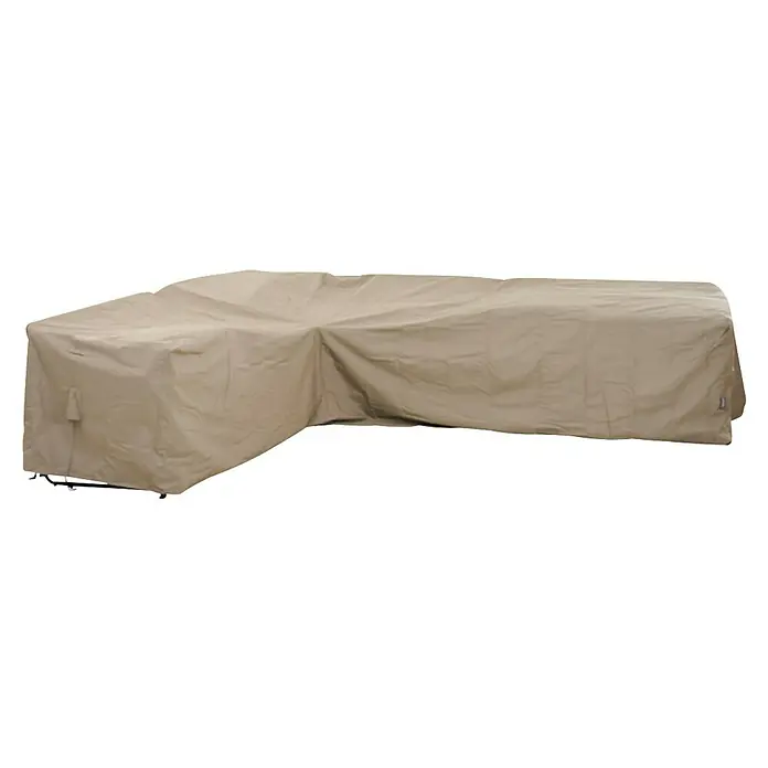Siena Garden Loungemöbel Schutzhülle PLUS - L x B x H: 330 x 100 x 70 cm, Polyester, TPU laminiert, Beige, Rechts - Beige L-förmige Outdoor-Möbelabdeckung, die Ecksofas vor Witterung schützt.