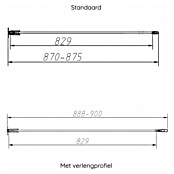 Best Design Douchedeur Dalis-900-Liora-Amber (90 x 200 cm, Glasdikte: 8 mm, Desert Brown + Amber Glas) | BAUHAUS