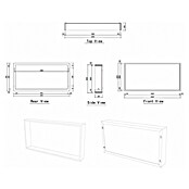 Best Design Wandelement Moya Bandy (l x b x h: 8 x 60 x 30 cm, Gunmetal) | BAUHAUS