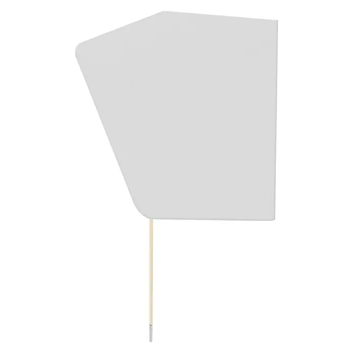 SmartSun Toldo de brazos extensibles Premium Edition Kit - Arena soft, Ancho: 3 m, Caída: 2 m - Primer plano de una pantalla de privacidad blanca con una varilla de madera, ideal para la privacidad y como divisor elegante en la oficina o en casa.