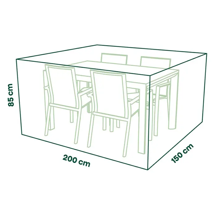 Siena Garden Sitzgruppen-Schutzhülle PLUS - Passend für: Sitzgruppen inkl. 6 Stühlen, 200 x 150 x 85 cm, Polyester, TPU laminiert, Beige - Rechteckige Schutzhülle für Gartentischgruppe, 200x150x85 cm.