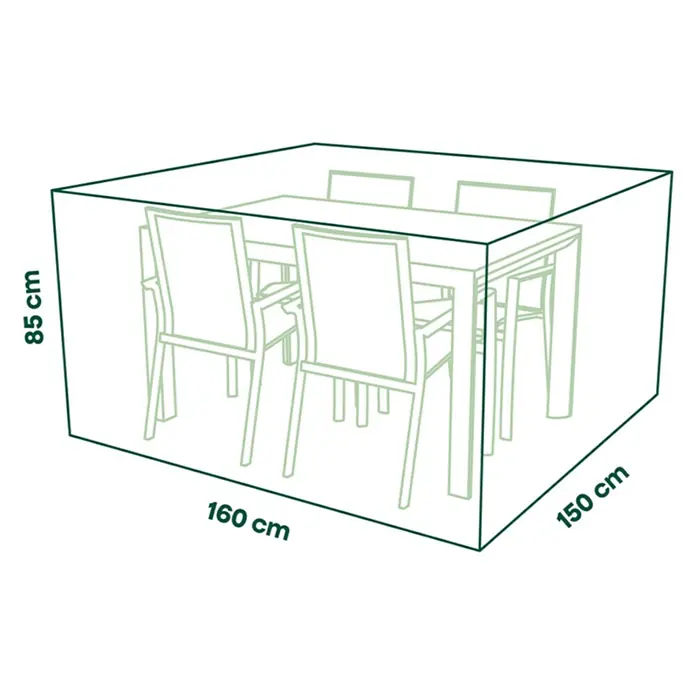 Siena Garden Sitzgruppen-Schutzhülle PLUS - Passend für: Sitzgruppen inkl. 4 Stühlen, 160 x 150 x 85 cm, Polyester, TPU laminiert, Beige - Schutzhülle für Gartenmöbel-Set (Tisch und Stühle), Maße 160x150x85 cm.