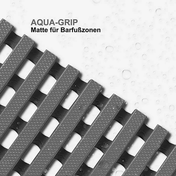 Floordirekt Antirutschmatte Adria - Arbeitsplatzmatte für Nasszonen - Grau - 120 x 800 cm - 800 x 120 cm