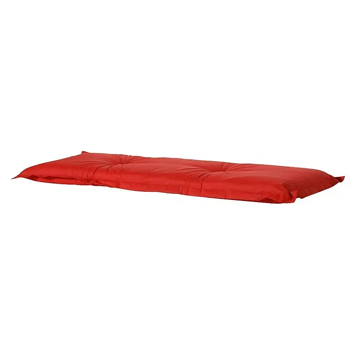Madison Bankauflage - Rot, L x B: 120 x 48 cm - Langes, rotes, getuftetes Futon- oder Bankkissen.