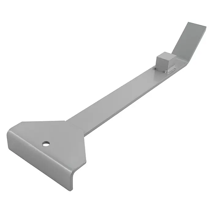 Wolfcraft Zugeisen - L x B x H: 440 x 120 x 60 mm - Metallwerkzeug mit rechteckigem Schaft, einem dreieckigen Kopf mit Loch und einem quadratischen Block.