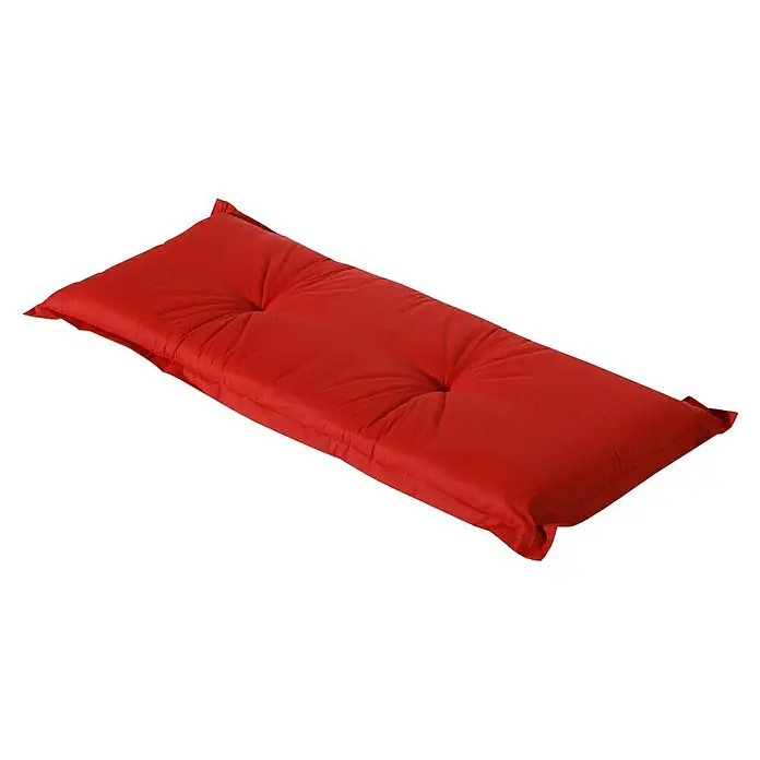 Madison Bankauflage - Rot, L x B: 150 x 48 cm - Rotes getuftetes rechteckiges Futonkissen.