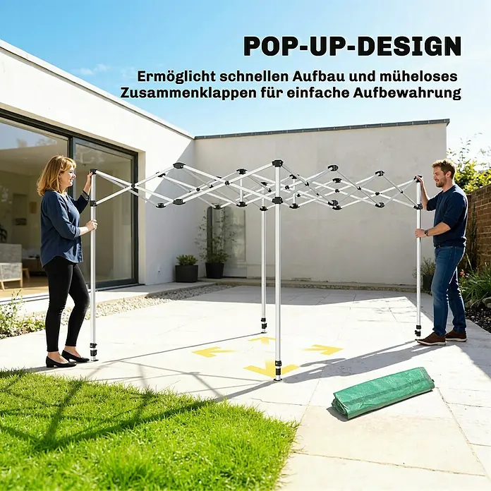 Outsunny Gewächshaus mit Rolltor - 200 x 295 cm, Material Seitenwand: Kunststoff, 3 mm