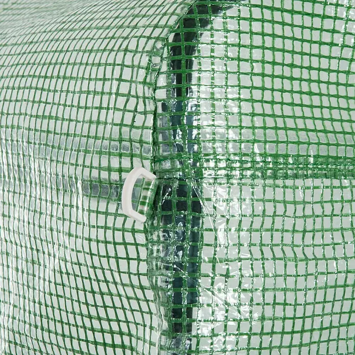 Outsunny Gewächshaus mit 6 Fenster - Außenmaß inkl. Dachüberstand (B x T): 300 x 450 cm, Material Seitenwand: Kunststoff, 3 mm