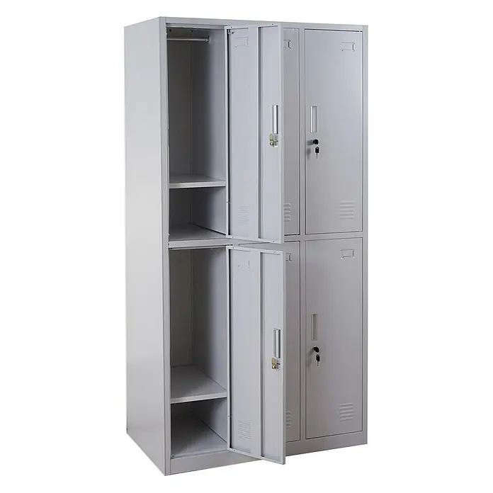 Proregal Schließfachschrank Saturn - H x B x T: 180 x 90 x 50 cm, Grau, Vormontiert, Anzahl Fächer: 6 Stk.