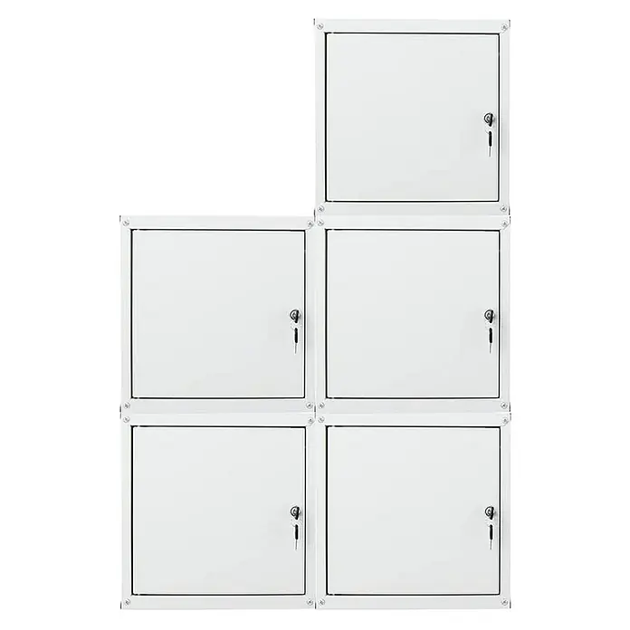 Proregal Schließfachschrank Mega Deal 5x Cubic - H x B x T: 35 x 35 x 35 cm, Grau, Zerlegt