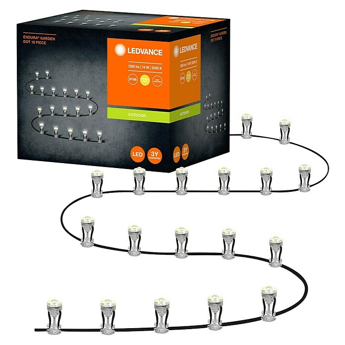Ledvance LED-Lichterkette Endura Dot (Außen, 13,5 m, Anzahl Leuchtmittel: 18 Stk.) | BAUHAUS
