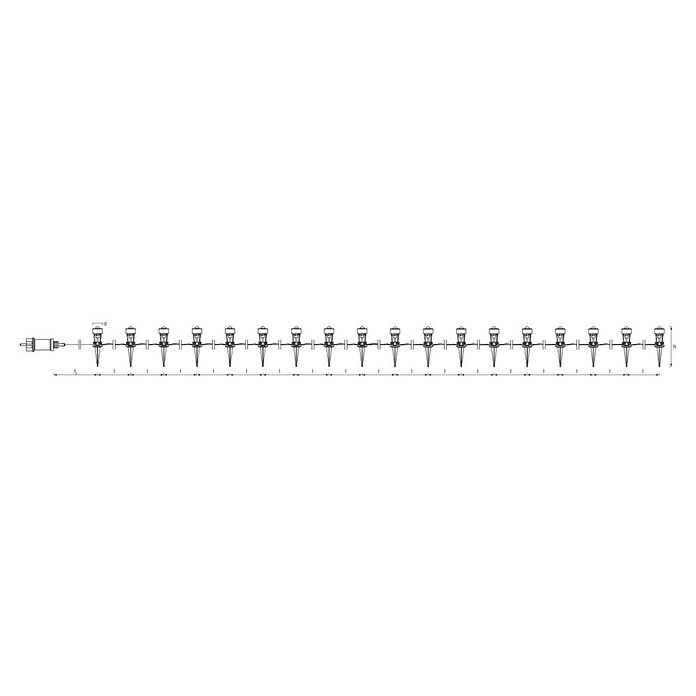 Ledvance LED-Lichterkette Endura Dot (Außen, 13,5 m, Anzahl Leuchtmittel: 18 Stk.) | BAUHAUS