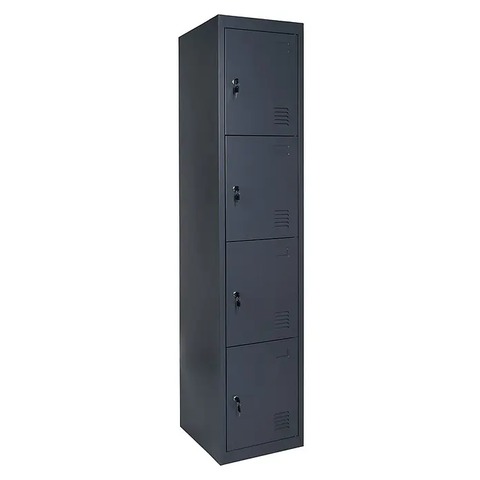 Proregal Schließfachschrank Saturn - H x B x T: 180 x 38 x 45 cm, Anthrazit, Vormontiert
