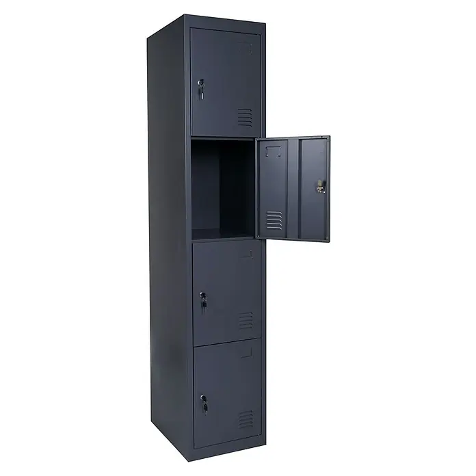 Proregal Schließfachschrank Saturn - H x B x T: 180 x 38 x 45 cm, Anthrazit, Vormontiert