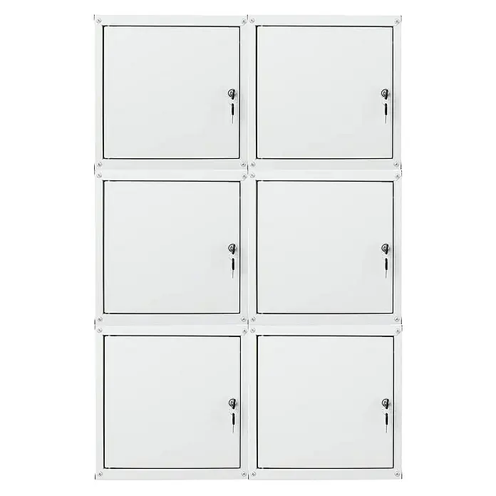 Proregal Schließfachschrank Mega Deal 6x Cubic - H x B x T: 35 x 35 x 35 cm, Grau, Zerlegt