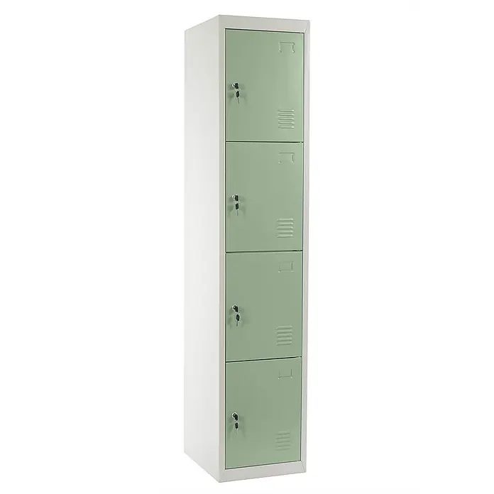 Proregal Schließfachschrank Saturn - H x B x T: 180 x 38 x 45 cm, Grün, Vormontiert
