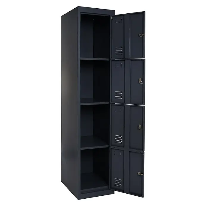 Proregal Schließfachschrank Saturn - H x B x T: 180 x 38 x 45 cm, Anthrazit, Vormontiert
