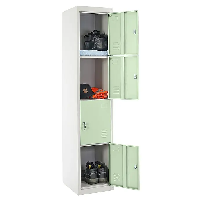 Proregal Schließfachschrank Saturn - H x B x T: 180 x 38 x 45 cm, Grün, Vormontiert