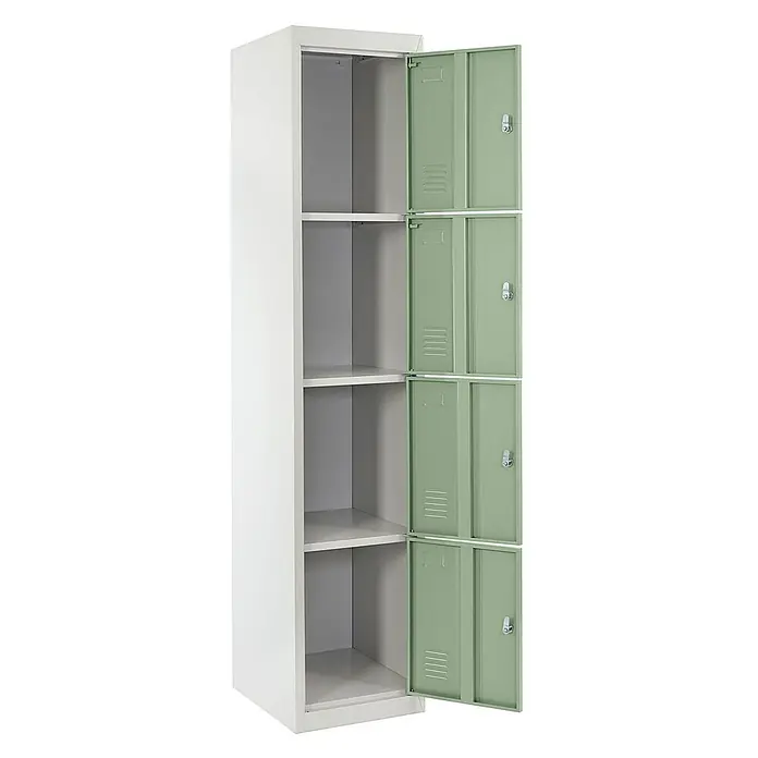 Proregal Schließfachschrank Saturn - H x B x T: 180 x 38 x 45 cm, Grün, Vormontiert