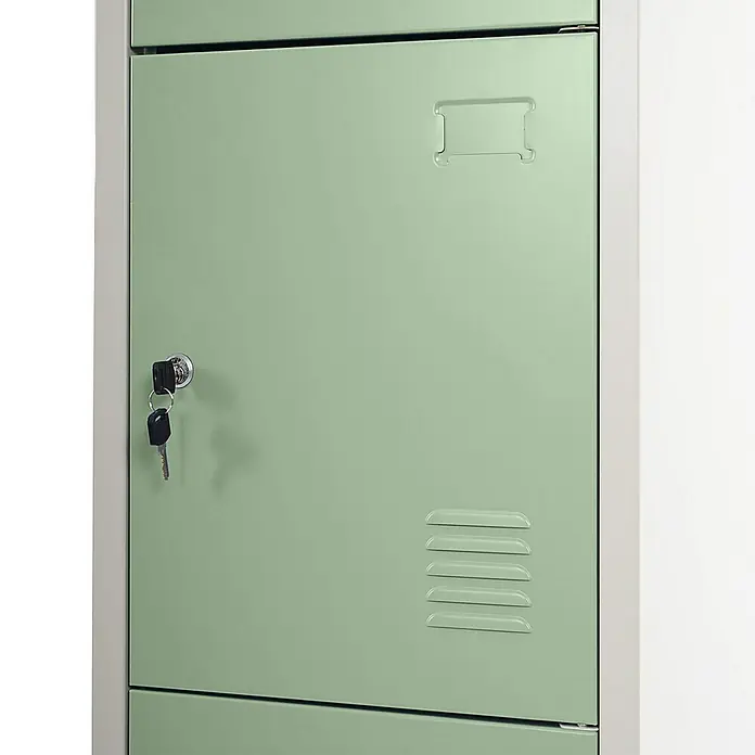Proregal Schließfachschrank Saturn - H x B x T: 180 x 38 x 45 cm, Grün, Vormontiert