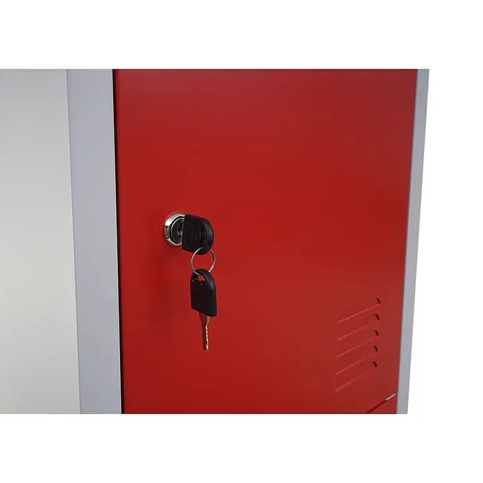 Proregal Schließfachschrank Saturn - H x B x T: 180 x 38 x 45 cm, Rot, Vormontiert
