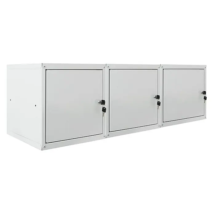 Proregal Schließfachschrank Mega Deal 3x Cubic - H x B x T: 35 x 35 x 35 cm, Grau, Zerlegt