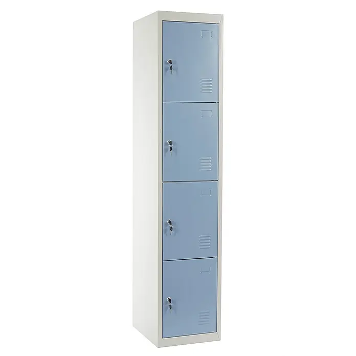 Proregal Schließfachschrank Saturn - H x B x T: 180 x 38 x 45 cm, Blau, Vormontiert