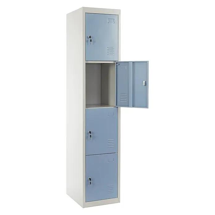 Proregal Schließfachschrank Saturn - H x B x T: 180 x 38 x 45 cm, Blau, Vormontiert