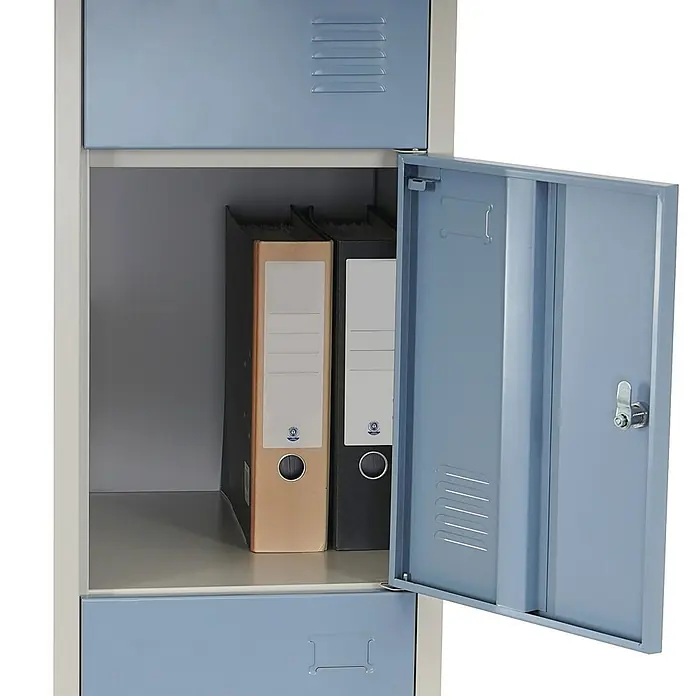 Proregal Schließfachschrank Saturn - H x B x T: 180 x 38 x 45 cm, Blau, Vormontiert