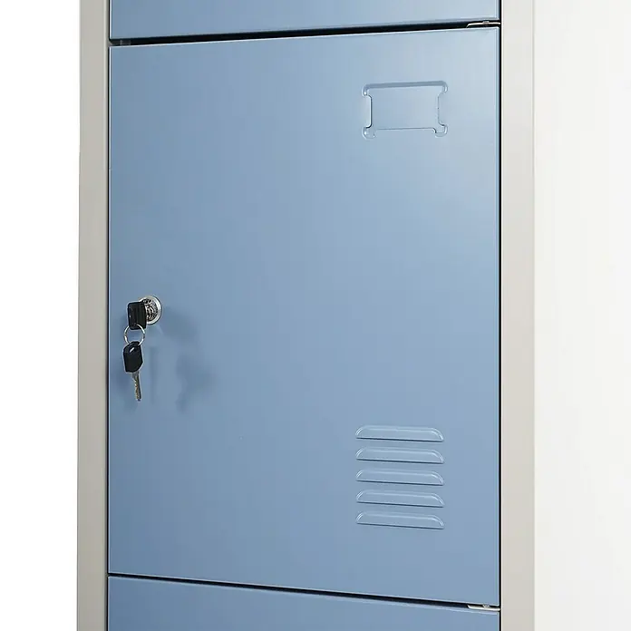 Proregal Schließfachschrank Saturn - H x B x T: 180 x 38 x 45 cm, Blau, Vormontiert