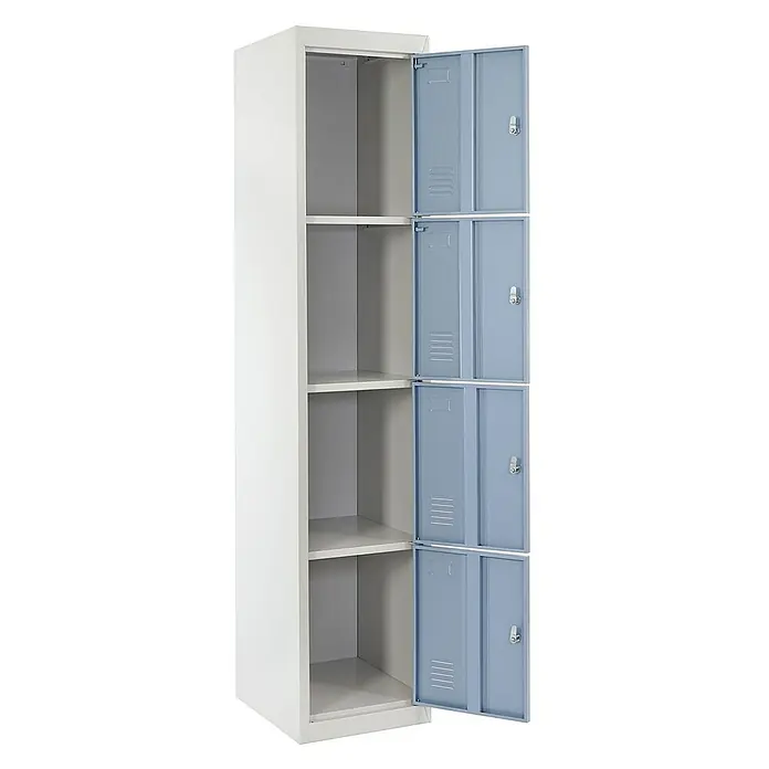 Proregal Schließfachschrank Saturn - H x B x T: 180 x 38 x 45 cm, Blau, Vormontiert