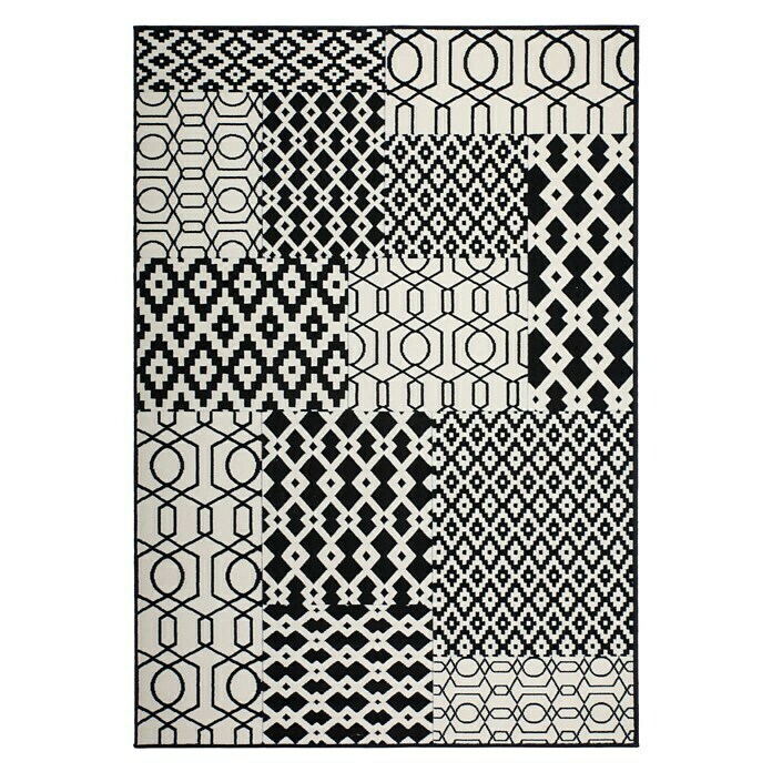 Kayoom Kurzflorteppich Lina 300 (Schwarz, 290 x 200 cm)