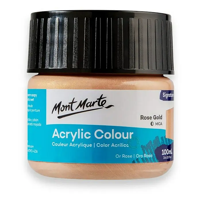Mont Marte Acrylfarbe Signature - Roségold, 100 ml, Flasche